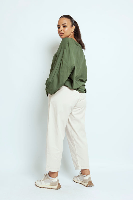 Biege Gabardine Pants