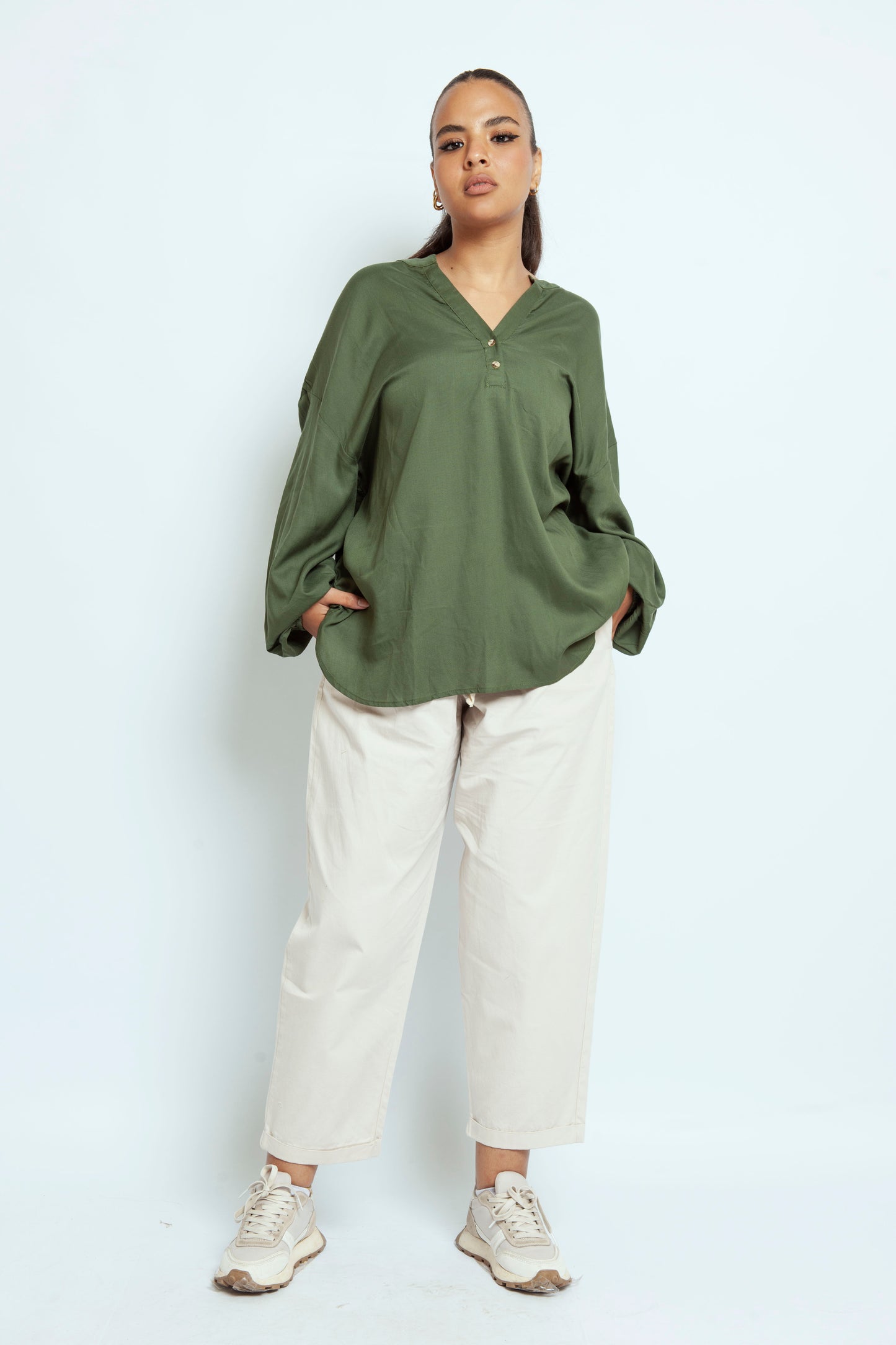 Biege Gabardine Pants